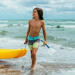 Pelican Sport Combo - 2 Solo Kids Kayaks With Paddles - Yellow/Blue -Boating Shop Combo Solo Jaune Bleu Poignee LS2